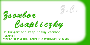 zsombor csapliczky business card